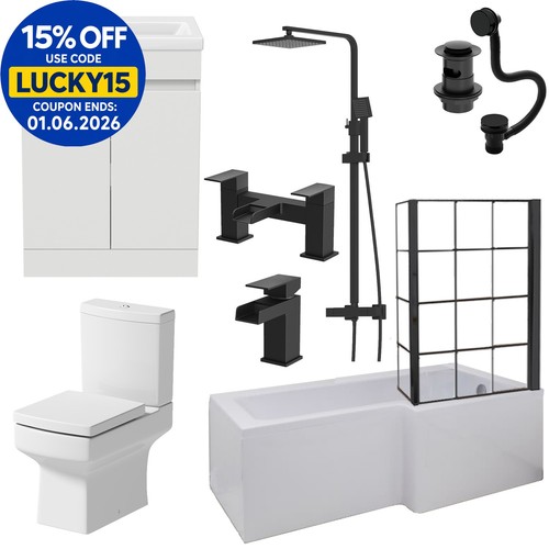 Complete bathroom suite black - complete,