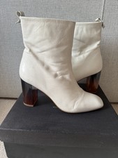 kurt geiger ankle boots size 6 Cream Leather Stunning Heels Bnib Cost £189 New 