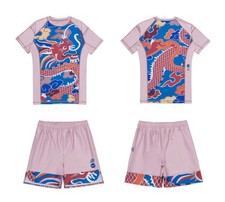 Dragon Albino and Preto Year of the Rash Guard SS Short Bjj No Gi Uniform Kimono