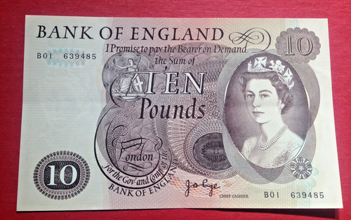Qeii bank england 10 ten - qeii,