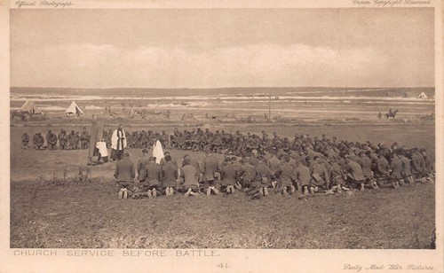 Postcard wwi church before - ,