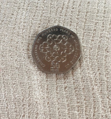 2010 50p piece celebrating - 2010,