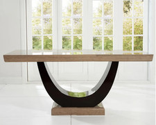 Novara marble pedestal dinning