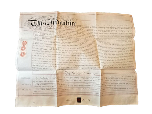Victorian vellum indenture - victorian,