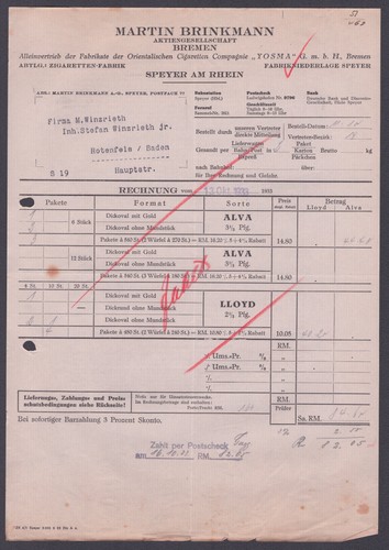 Invoice brinkmann bremen - invoice,