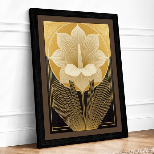 Lotus deco art framed - deco,