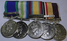 EIIR GROUP 5 MEDALS CSM NORTHERN IRELAND SOUTH ATLANTIC GULF IRAQ LSGC COPIES