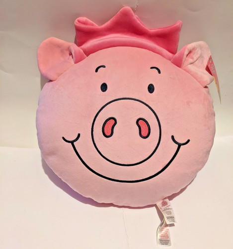 Percy pig pink cushion round - percy,