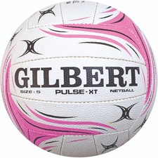 Gilbert Netball Pulse XT Match Ball White / Pink Size 5 - Free P&P