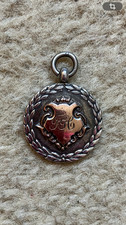 Antique silver & rose gold fob