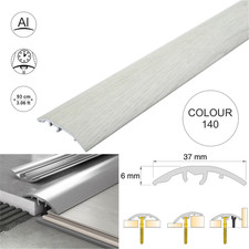 Aluminium Threshold Wood Effect Door Bars Transition Trim Laminate Tile 37mm S16