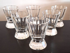 SIX GLASS TOT TUMBLERS MOSER
