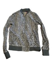 Zara Blue Lace Bomber Jacket