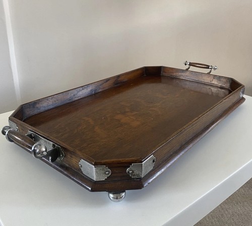 Antique victorian oak serving - antique,