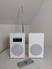 Tivoli Model 10 AM FM Radio in White with Stereo Speaker & Remote BACKLIGHT DIM