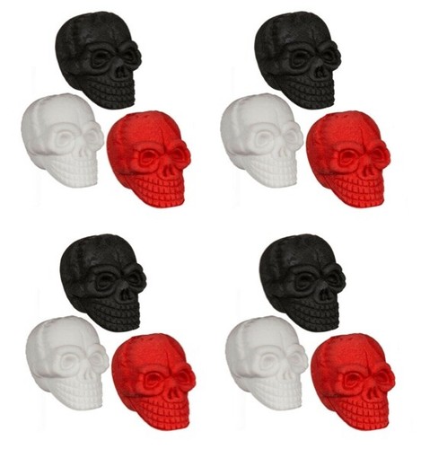 12pcs vintage skull erasers - skull,