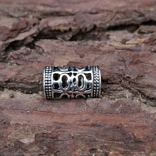 5mm silver metal dread - dread, bead