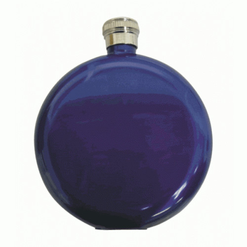 5oz round metallic blue hip - 5oz,