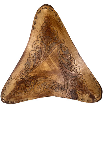 Vintage leather hand tooled - hand,