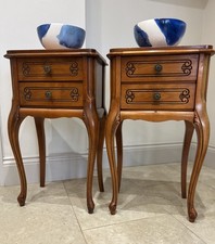Pair Ornate French Cherrywood