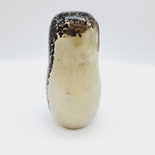 Wedgwood owl art glass brown speckled paper weight wild animal Vintage ornament