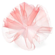 50 RED & WHITE SCALLOPED EDGE Organza Tulle Circles bomboniere Favour Net