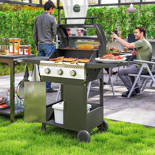 Burner gas bbq trolley - gas,