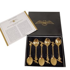 RAF Royal Airforce 22ct Gold Plated Spoon Set Boxed Limited 90 Years | Preloved