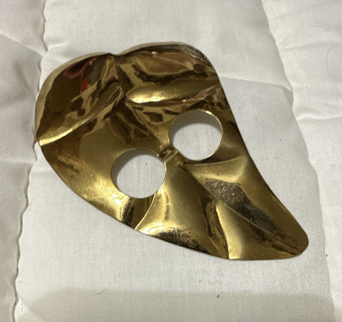 Gold tone metal mask - gold,