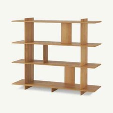 Made.com Norell Low Shelving Unit / Book Case, Oak. RRP: £600