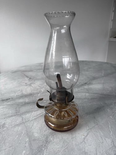 Vintage glass finger oil lamp - oil,