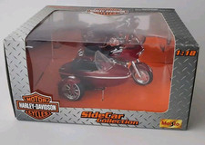 HARLEY DAVIDSON SIDE CAR VINTAGE 2002 1:18 MAISTO MOTORCYCLE SIDECAR MODEL