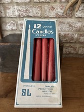 Vintage Red Taper Candles