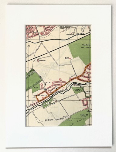 Vintage 1955 edinburgh map - 1955,