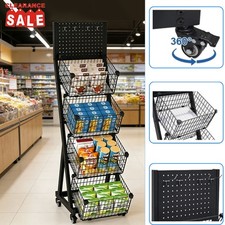 4 Tiers Metal Veg Fruit Retail