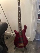 Used Left Handed Spector Euro 5LX bass guitar in black cherry