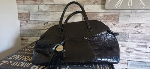 Furla black alligator - black,