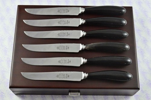 Six brand new wooden - six, cased