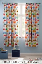 Next Boys Cars  Bus Pencil Pleat Blackout Thermal Curtains Standard  BNWT
