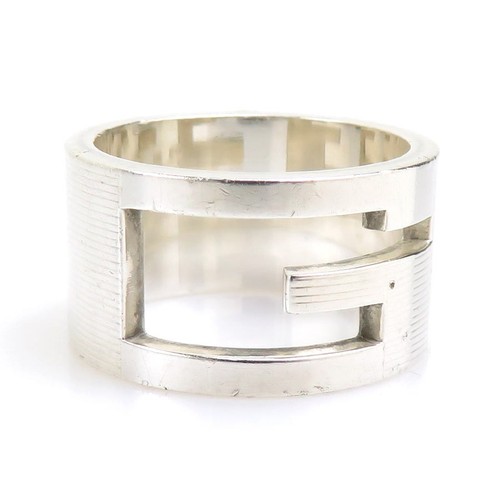 Auth gucci logo ring - g,
