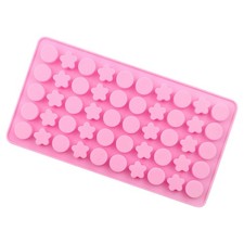 50 Grids Pink Silicone Mould for Cookies, Jelly, Chocolate,Oven & Microwave Safe