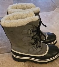 SOREL CARIBOU Shale Stone Waterproof Snow Boots NL1005-051 Women’s Sz 5 UK .7 US
