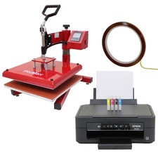 Swing Heat Press Machine Sublimation Printer Kit Transfer Design Print T-Shirt