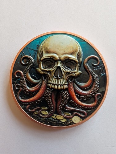 5oz 999 fine colorised copper - .999,