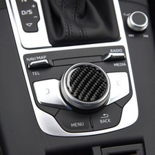 Carbon Fiber Interior Center Knob Cover Trim for Audi A3 S3 RS3 8V 2013-2019