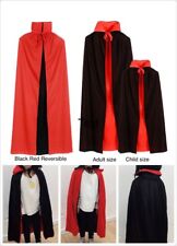 Halloween Black Red Vampire Cape Devil Cloak Kids Fancy Dress Costume UK