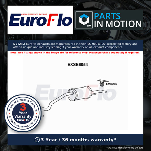 Exhaust back rear - box, fits