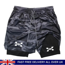 Men 2 in 1 Running Shorts Gym