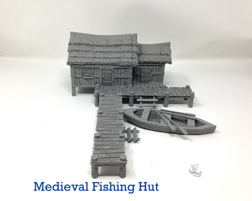Medieval fishing hut jetty - hut,