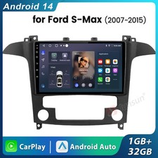 9" For Ford S-Max 2007-2015 Android 14 Carplay Car Stereo Radio Head Unit GPS BT